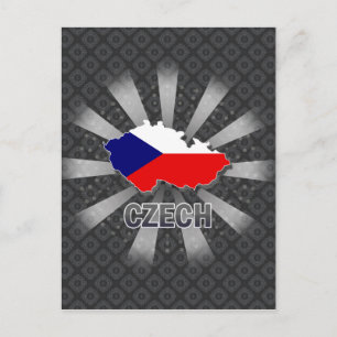 Tschechische Flag Map 2.0 Postkarte