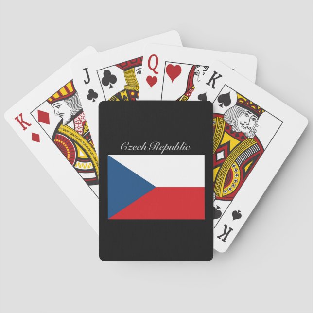 Tschechische Flagge - Ceska Republika Spielkarten (Rückseite)