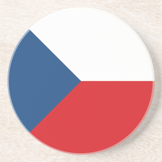 Tschechische Flagge Getränkeuntersetzer (Vorne)