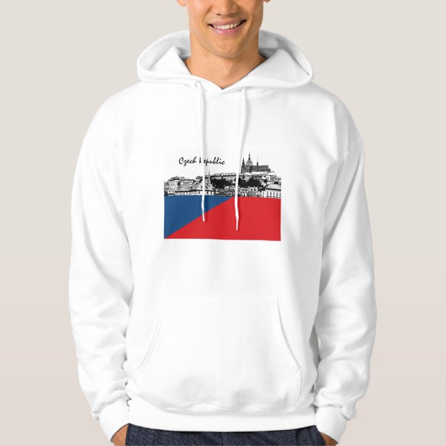 Tschechische Flagge Hoodie, Tschechien, Prag / Hra Hoodie (Vorderseite)