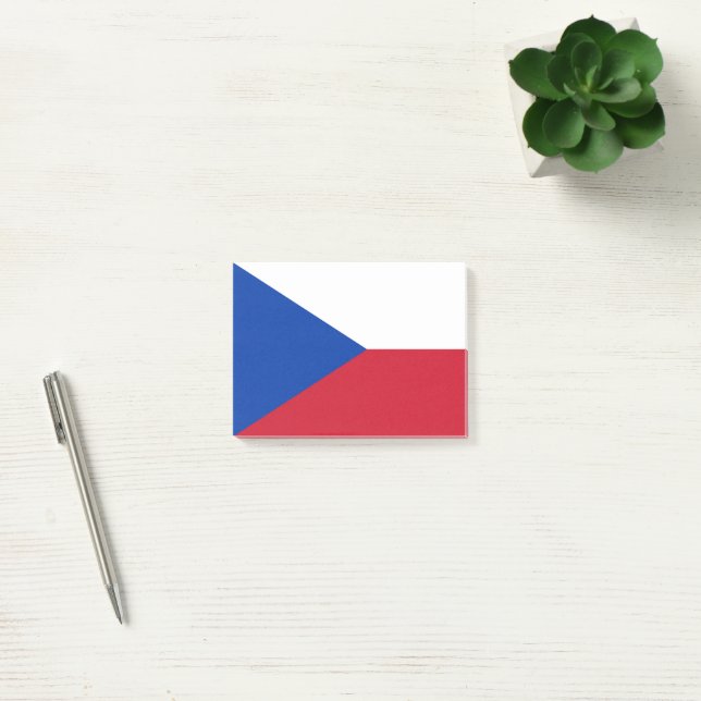 Tschechische Flagge Post-it Klebezettel (Büro)