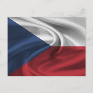 Tschechische Flagge Postkarte