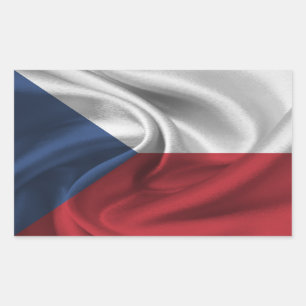 Tschechische Flagge Rechteckiger Aufkleber