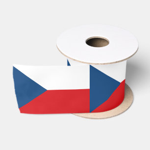 Tschechische Flagge Satinband