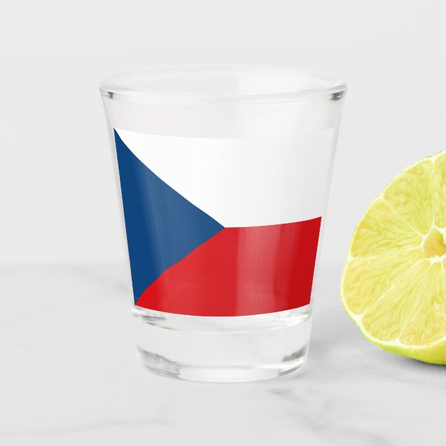 Tschechische Flagge Schnapsglas (Vorderseite)
