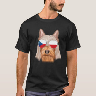Tschechische Flagge Silky Terrier Dog Tscheche Poc T-Shirt