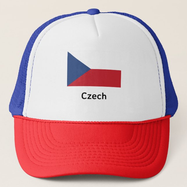 Tschechische Flagge Truckerkappe (Vorderseite)