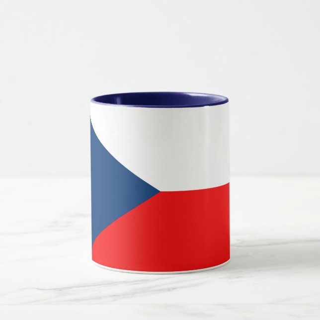 Tschechische Flaggenkombination Tasse (Zentrum)