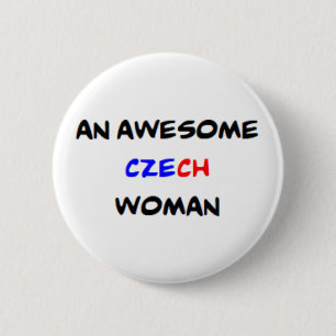 tschechische Frau, großartig Button