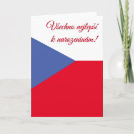 Tschechische Geburtstagsfeier Karte