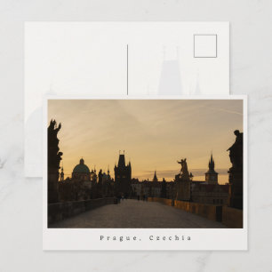 Tschechische Hauptstadt Brücke bei Sonnenaufgang, Postkarte
