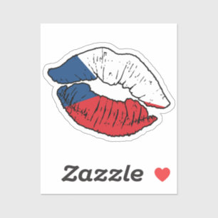 Tschechische Liebe Lipstick Aufkleber