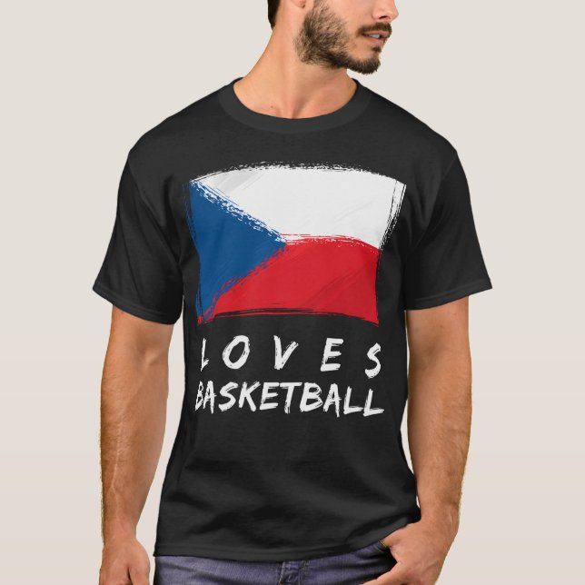 Tschechische Lieben Basketball T-Shirt (Vorderseite)