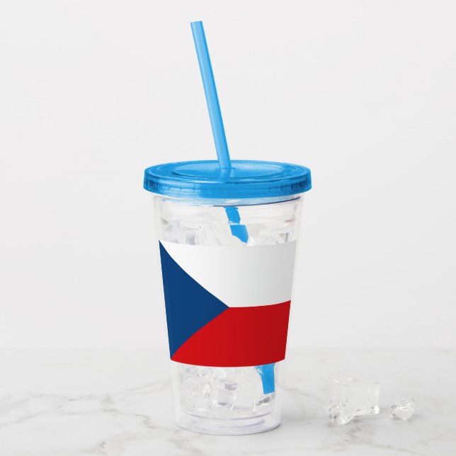 Tschechische Republik Acryltrinkbecher (Vorderseite Ice)