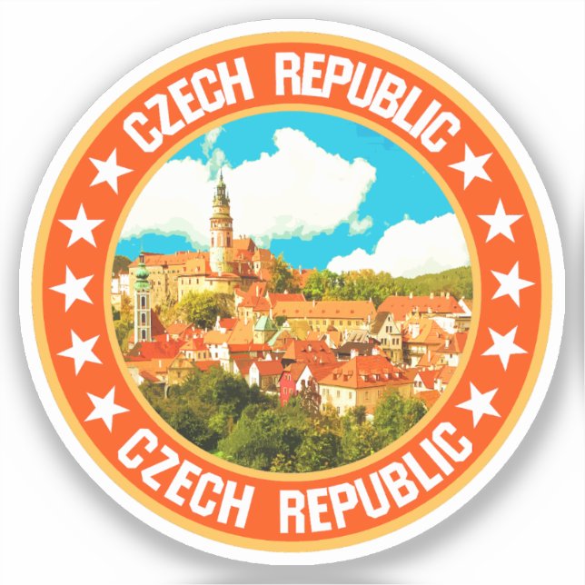 Tschechische Republik Aufkleber (Vorderseite)