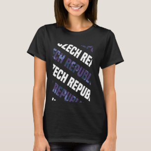 Tschechische Republik Camouflage Muster Lila Camou T-Shirt