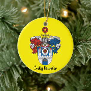 Tschechische Republik: Český Krumlov Weihnachtss Keramik Ornament