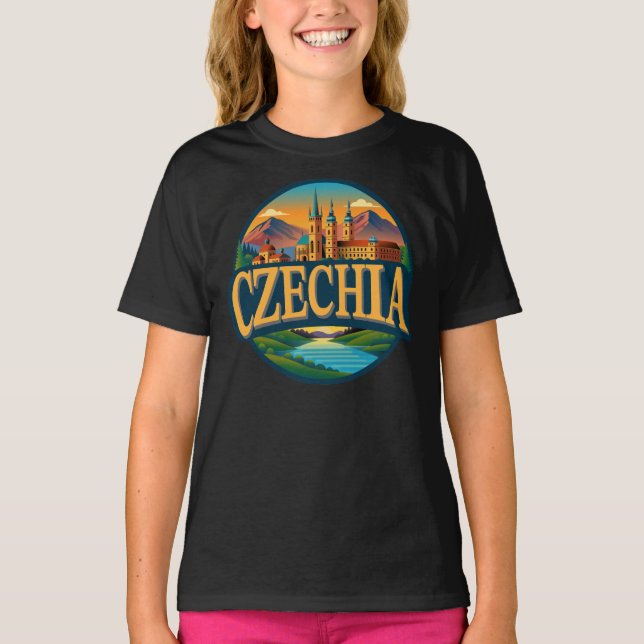 Tschechische Republik Europa T-Shirt (Vorderseite)