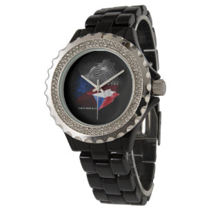 Tschechische Republik Flagge Armbanduhr