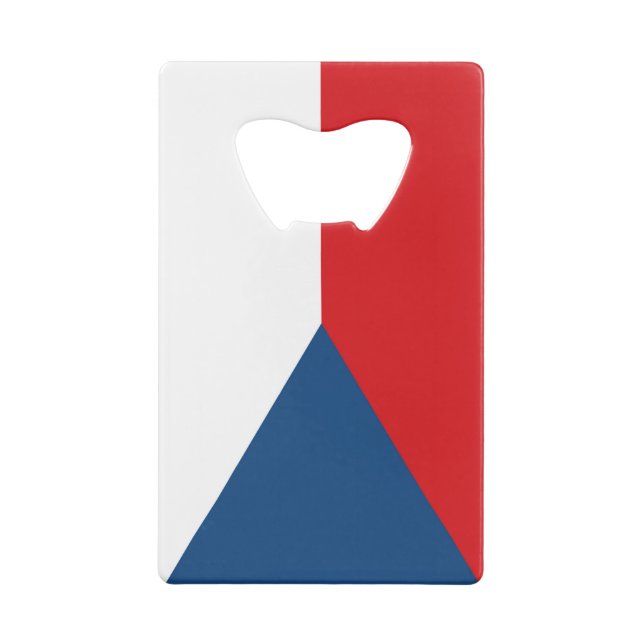 Tschechische Republik-Flagge Geldkarten Flaschenöffner (Rückseite)
