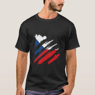 Tschechische Republik Flagge Kralle Tschechischer T-Shirt
