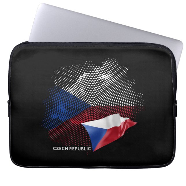 Tschechische Republik Flagge Laptopschutzhülle (Vorderseite)