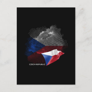 Tschechische Republik Flagge Postkarte