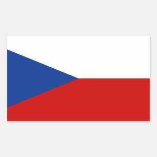 Tschechische Republik-Flagge Rechteckiger Aufkleber