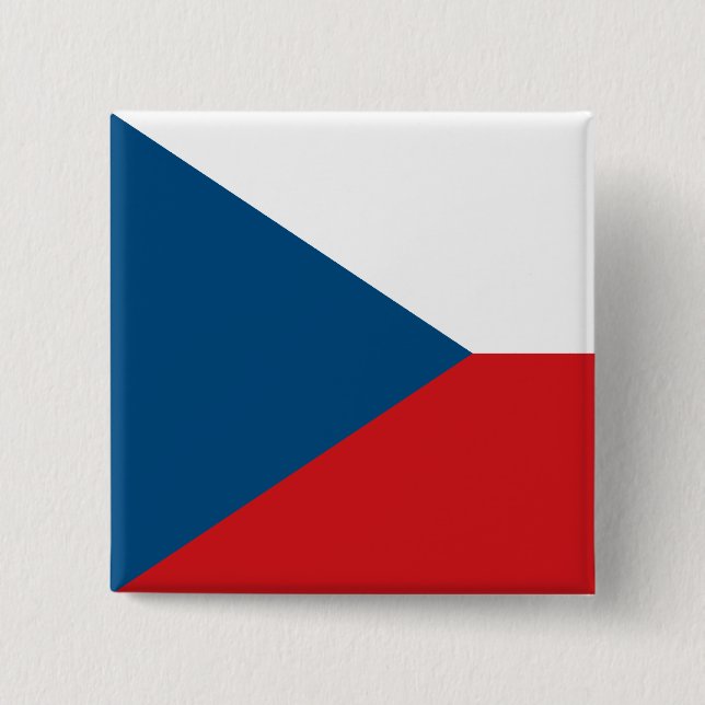 Tschechische Republik-Flaggen-Knopf Button (Vorderseite)