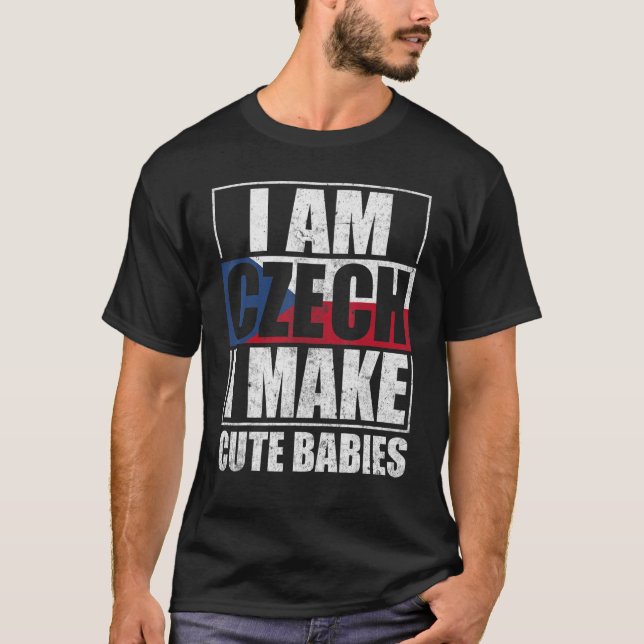 Tschechische Republik Flaggenstaat Tschechen Männe T-Shirt (Vorderseite)