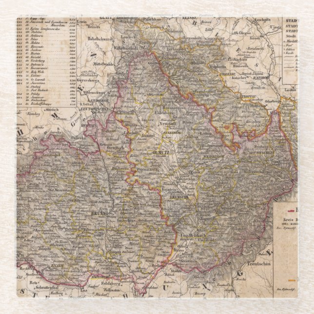 Tschechische Republik Glasuntersetzer (Vorderseite)