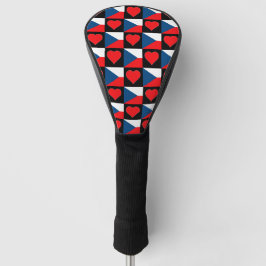 Tschechische Republik Golf Lover Herzstück Muster  Golf Headcover