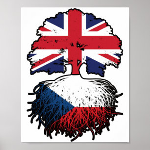 Tschechische Republik Großbritannien Vereinigtes K Poster