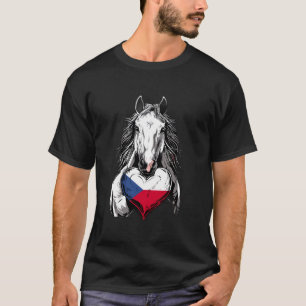Tschechische Republik Herz Tschechische Flagge Pfe T-Shirt