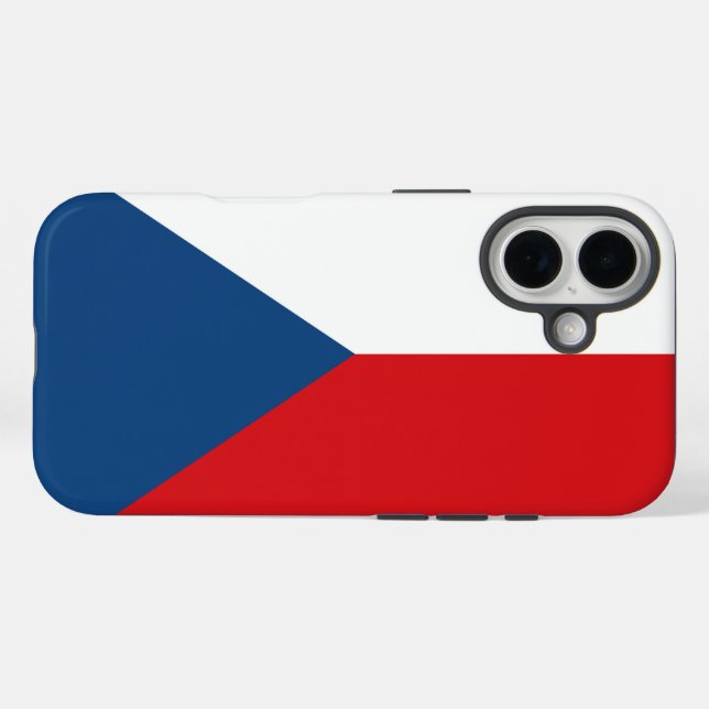 Tschechische Republik iPhone 16 Hülle (Rückseite (Horizontal))
