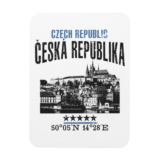 Tschechische Republik Magnet (Vertikal)