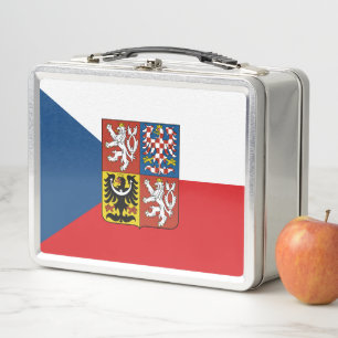 Tschechische Republik mit überlagerten Wappen Metall Brotdose