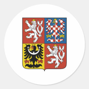 Tschechische Republik - Offizielle Wappendecke Runder Aufkleber