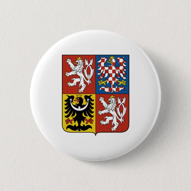 Tschechische Republik Offizielle Wappenkleidung Button (Vorderseite)