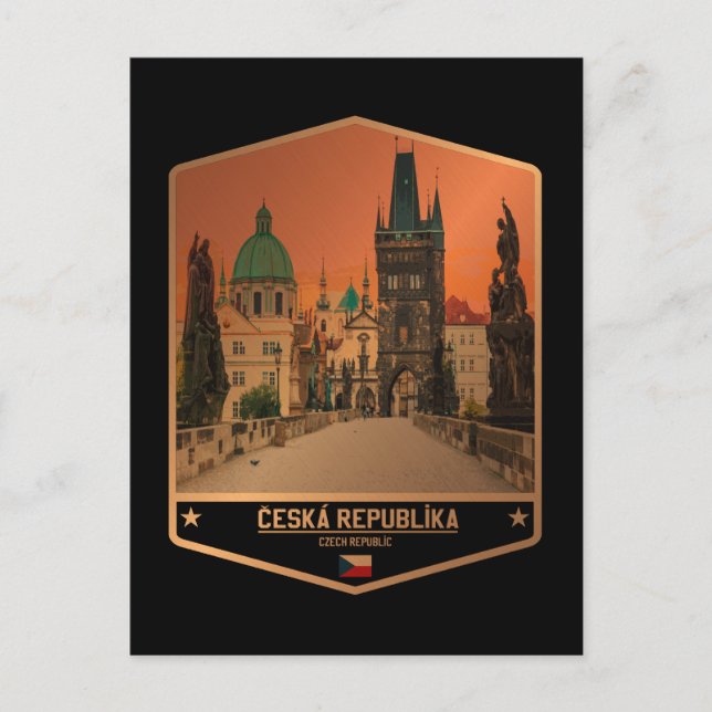Tschechische Republik Postkarte (Vorderseite)