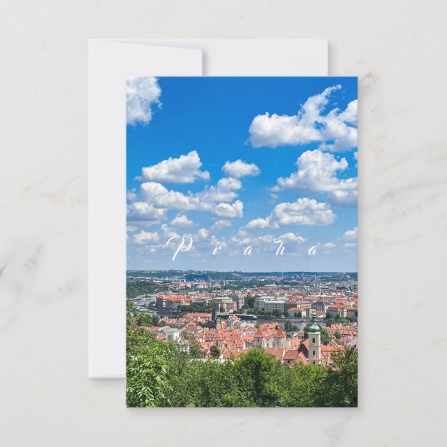 Tschechische Republik. Prag. Atemberaubende Sicht  Dankeskarte (Vorderseite)