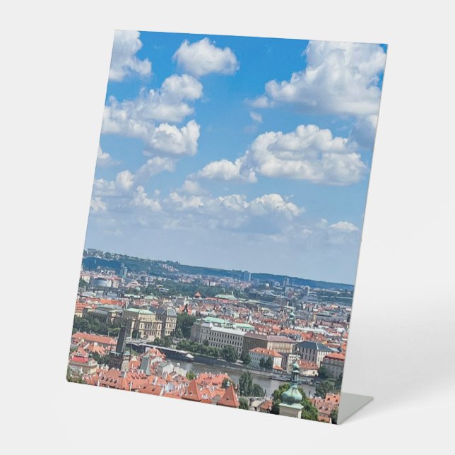 Tschechische Republik. Prag. Atemberaubende Sicht  Sockelschild (Vorderseite)