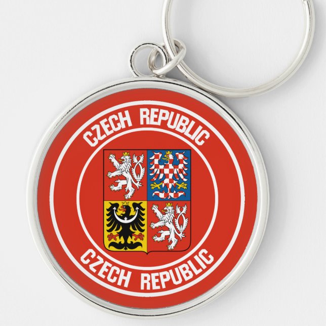 Tschechische Republik - RundEmblem Schlüsselanhänger (Vorne)