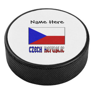 Tschechische Republik und Flagge Personalisiert Eishockey Puck