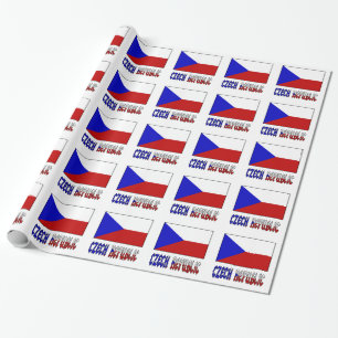 Tschechische Republik und Flagge von Tschechien Geschenkpapier