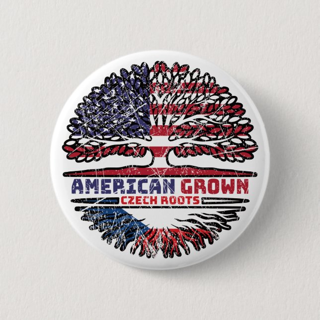 Tschechische Republik USA USA Vereinigte Staaten Button (Vorderseite)