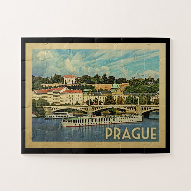 Tschechische Republik-Vintage Reise Prags (Horizontal)