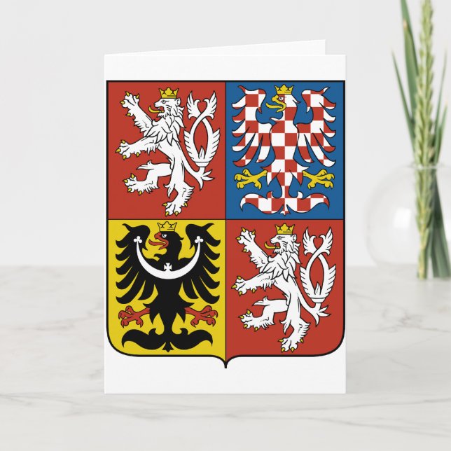 Tschechische Republik Wappen Karte (Vorderseite)
