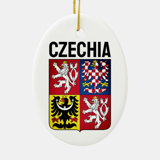 Tschechische Republik Wappen Keramik Ornament (Hinten)