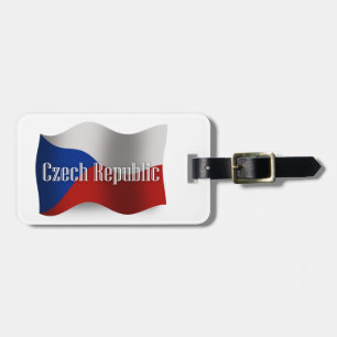 Tschechische Republik-wellenartig bewegende Flagge Gepäckanhänger